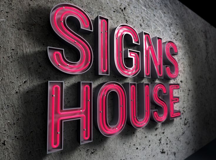 neon channel letter sign